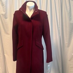 Cole Haan Deep Red Women's Trench Coat